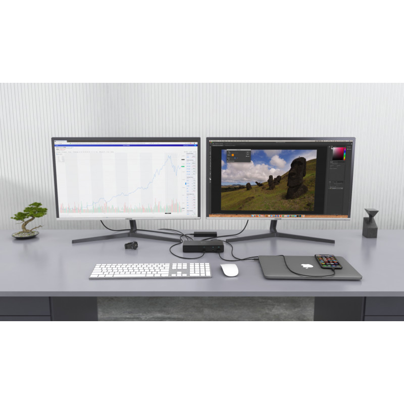 i-tec Thunderbolt 3/USB-C kahe DisplayPortiga 4K dokkimisjaam 85W PD-ga