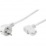 DSIT nurgapistikuga toitekaabel Schuko – IEC C13, 2 m, valge