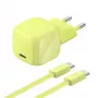 Belkin BOOST Charge USB-C/USB-C 30W PD laadija PPS-iga, Citrus + 2 m USB-C kaabel (WCA008KQ2MGR-B6)