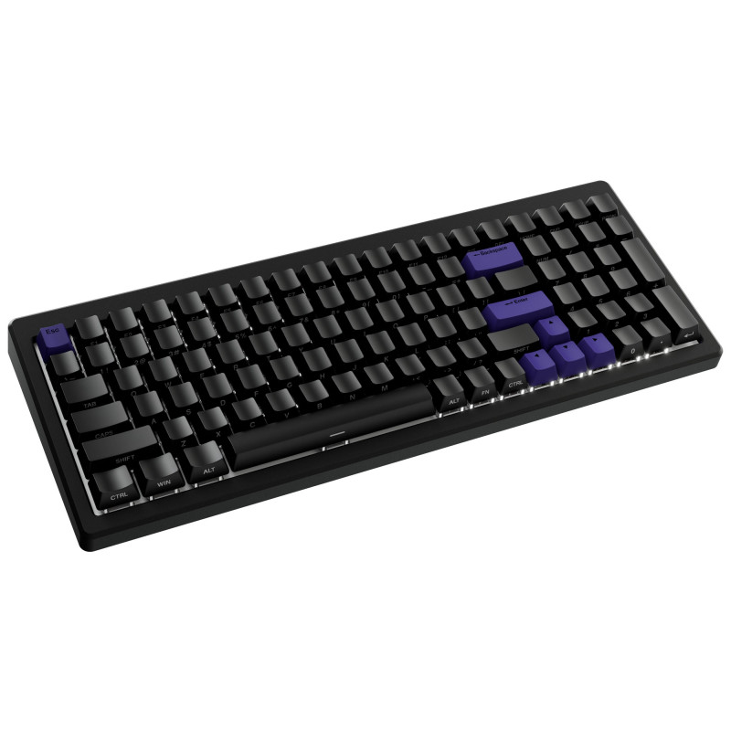 Ducky Cushion 98 mänguklaviatuur, 96%, USA paigutus (ANSI), Shush punased lülitid - matt must