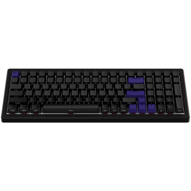 Ducky Cushion 98 mänguklaviatuur, 96%, USA paigutus (ANSI), Shush punased lülitid - matt must