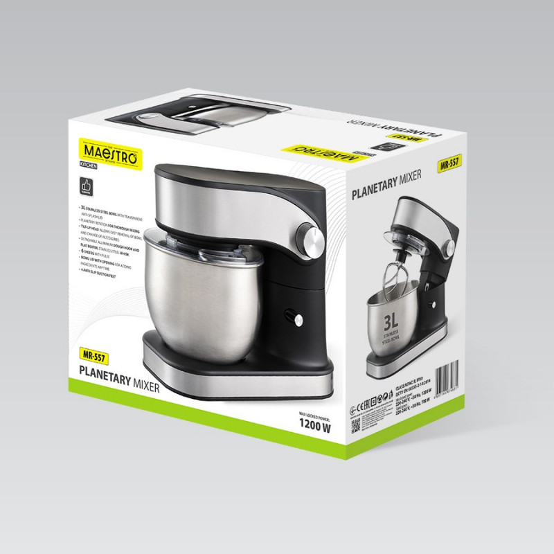 MEO MR-557 MAESTRO planetaarmikser, 3 l kauss, 1200 W