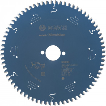 Bosch Expert for Aluminium ketassaetera Ø 210 mm, 72 hammast, ava 30 mm (2608644105)