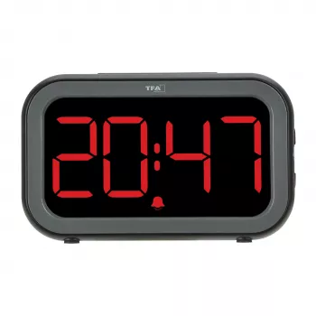 TFA Dostmann Bingo Hybrid digitaalne äratuskell, LCD/LED-ekraan, must/antratsiit, 60.2048.01