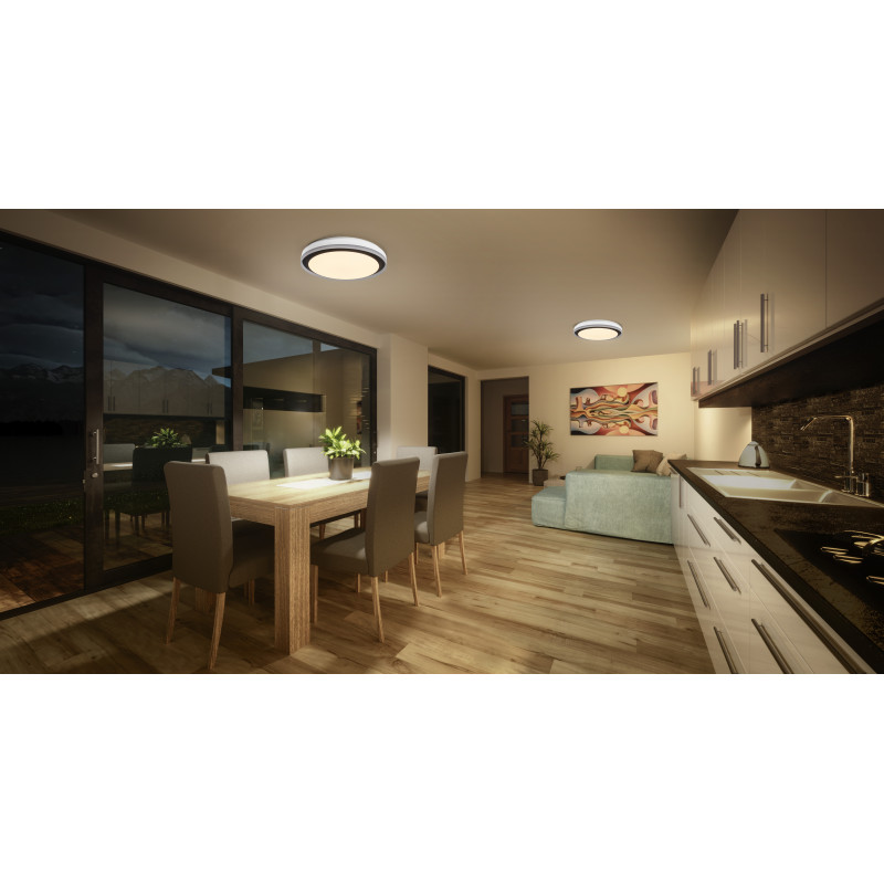 Osram SMART+ WiFi Orbis Magic seina-/laelamp 500 mm, RGB+TW, reguleeritav, 38 W - must/valge
