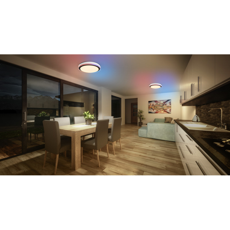 Osram SMART+ WiFi Orbis Magic seina-/laelamp 500 mm, RGB+TW, reguleeritav, 38 W - must/valge