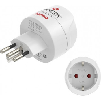 Hama reisiadapter tüüp J, L, N, 3-pin, Šveitsi, Itaalia ja Brasiilia jaoks