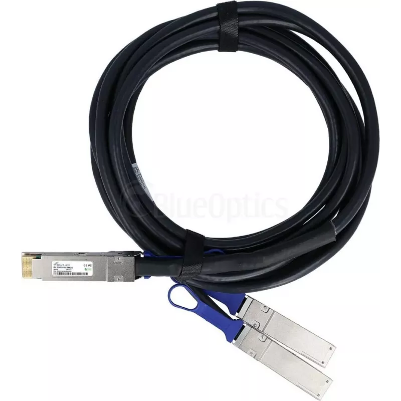 BlueLAN QSFP-DD kahele QSFP56-le 400G breakout DAC-kaabel, 1 m, Juniper 720-128728 ühilduv
