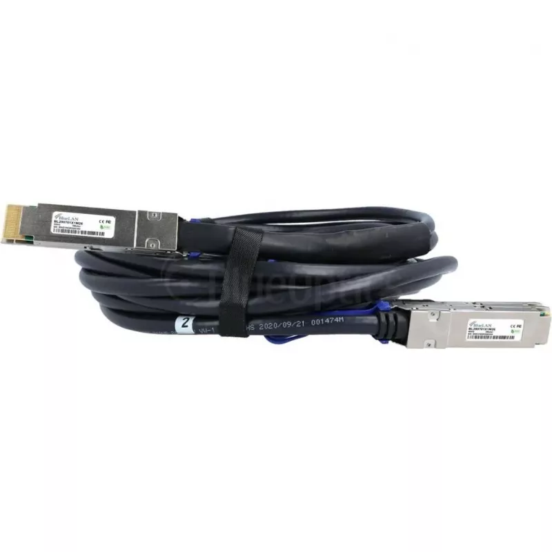 BlueLAN QSFP-DD kahele QSFP56-le 400G breakout DAC-kaabel, 1 m, Juniper 720-128728 ühilduv