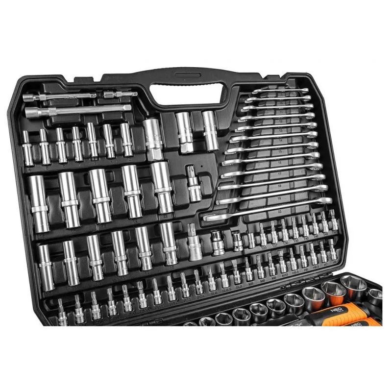 Neo Tools 10-218 tööriistakomplekt, 300 osa, 1/2, 3/8, 1/4 ajam