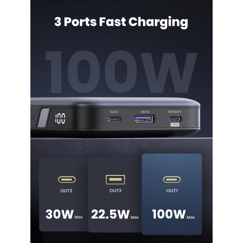 Ugreen PB720 akupank 20000 mAh, hall