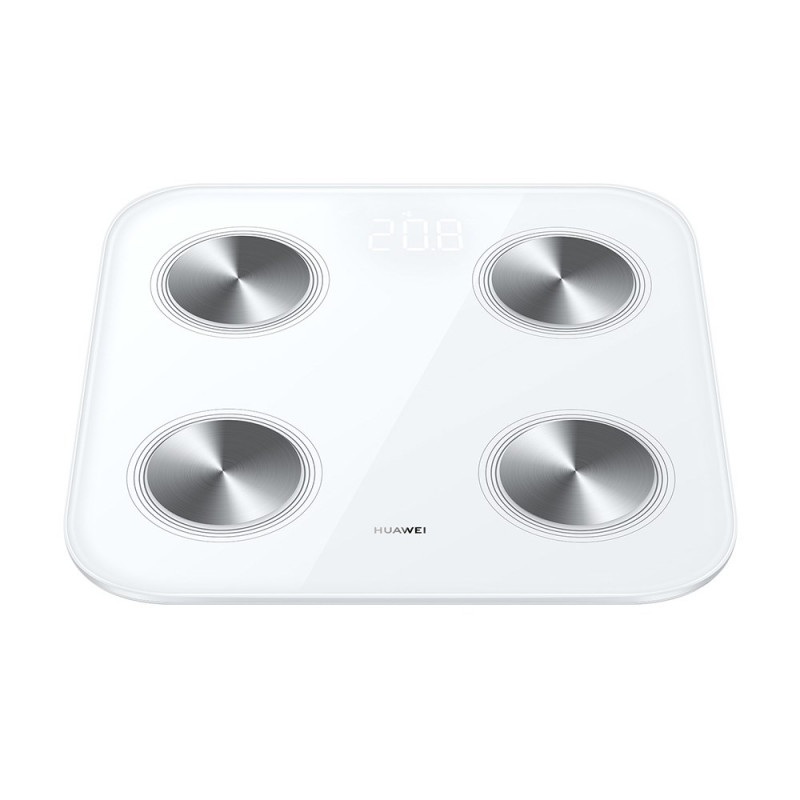 Huawei Scale 3 Bluetooth Edition valge / nutikas isiklik kaal / karastatud klaas / WiFi ja BT / kuni 150 kg / Android ja iOS