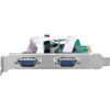 InLine® PCIe x1 liidesekaart, 4x RS-232, madalprofiil