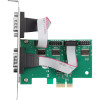 InLine® PCIe x1 liidesekaart, 4x RS-232, madalprofiil