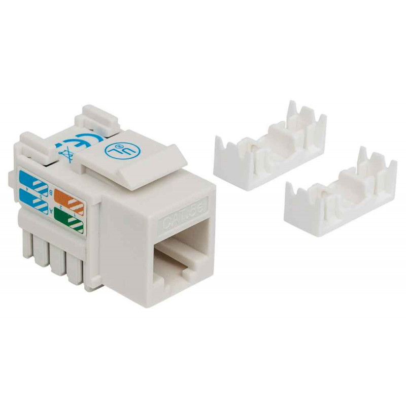 Intellinet 210355 Keystone moodul RJ45 UTP Cat5e, läbistusühendus, valge