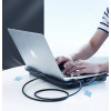 Ugreen US102 USB 2.0 kaabel isane-issane, 0,5 m, must