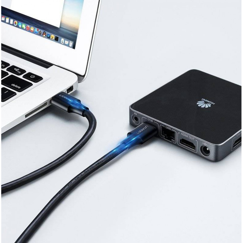 Ugreen US102 USB 2.0 kaabel isane-issane, 0,5 m, must