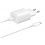 Samsungi reisiadapter TA800 USB-C–USB-C kaabliga, valge