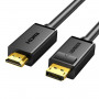 Ugreen DisplayPort - HDMI kaabel, 3 m, 4K, must