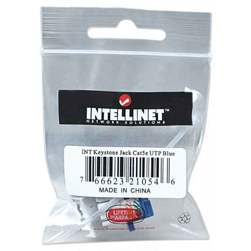Intellinet 210546 Keystone moodul RJ45 UTP Cat5e, ühendusega, sinine