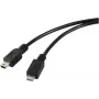 Renkforce USB 2.0 kaabel Micro-USB - Mini-USB, 0,5 m, must