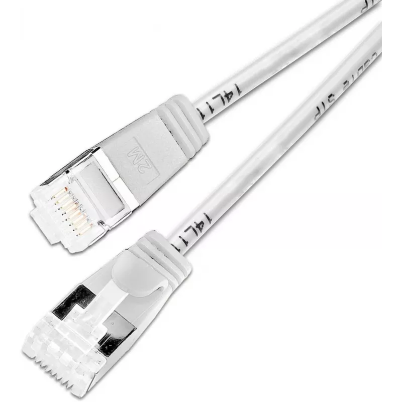 Wirewin Slim Cat6a Light ühenduskaabel, ümar, U/FTP, Ø 3,8 mm, valge (PKW-LIGHT-STP-K6A 0.15 WS)