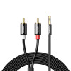 UGREEN AV116 RCA AUX 3,5 mm helikaabel 1 m – must