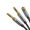 UGREEN UV140 AUX 3,5 mm heli jaoturkaabel – must/hall