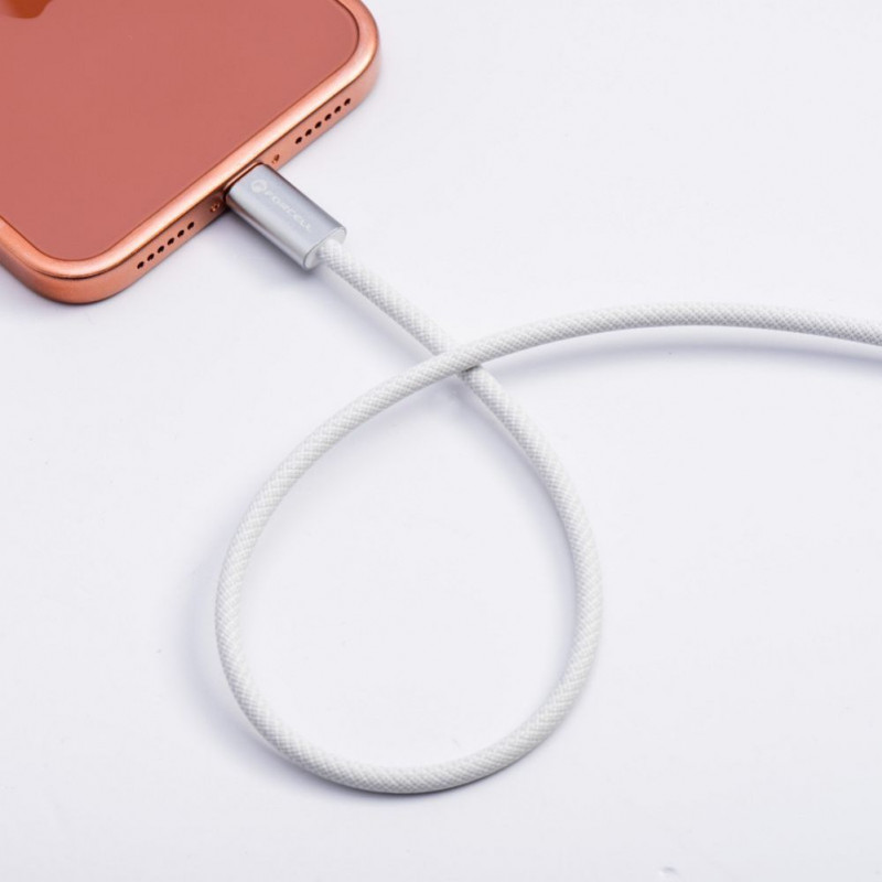 Forcell USB-kaabel USB-C - USB-C, 2 m, 240 W, valge