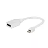 Gembird Mini DisplayPort - DisplayPort adapter, valge