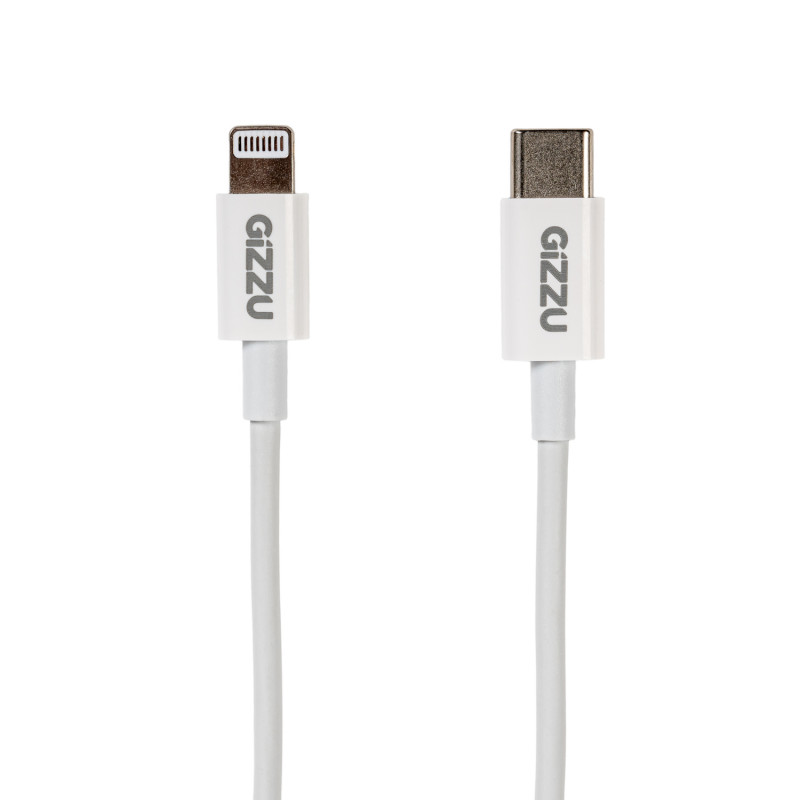 Gizzu USB-C to Lightning kaabel, 1,8 m, 27 W PD, valge (GCPU2L18)