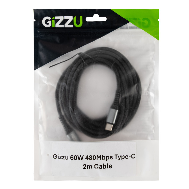 GIZZU 60W 480Mbps Type-C 2m kaabel