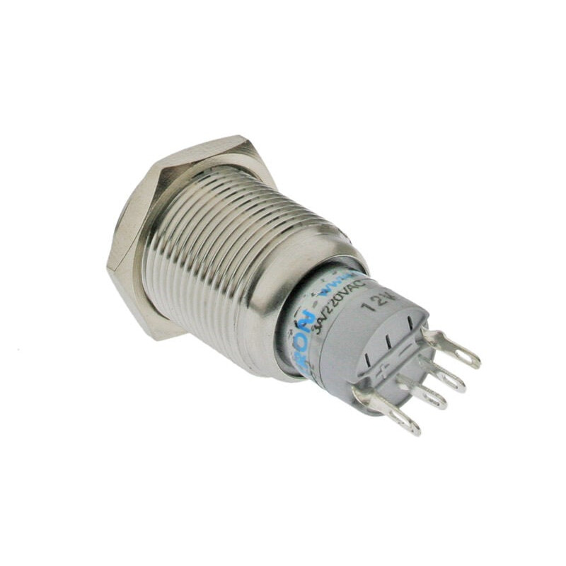 Lamptron vandaalikindel nupp / lüliti 16mm - Silverline - sinine