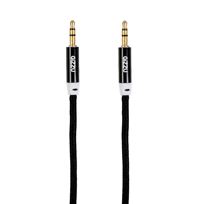 Gizzu 3.5mm AUX-kaabel 2m - must