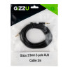 Gizzu 3.5mm AUX-kaabel 2m - must