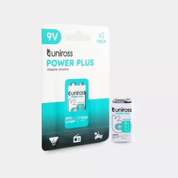 Uniross Power Plus leelispatarei 6LR61 9V 600mAh, 1 tk