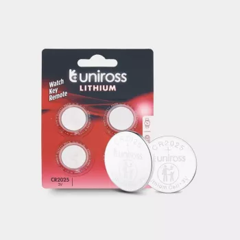 Uniross liitium CR2025 nööppatareid, 4 tk