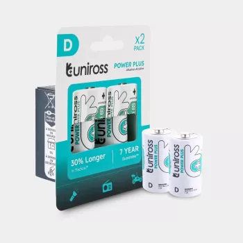 Uniross Power Plus D / LR20 leelispatareid, 2 tk