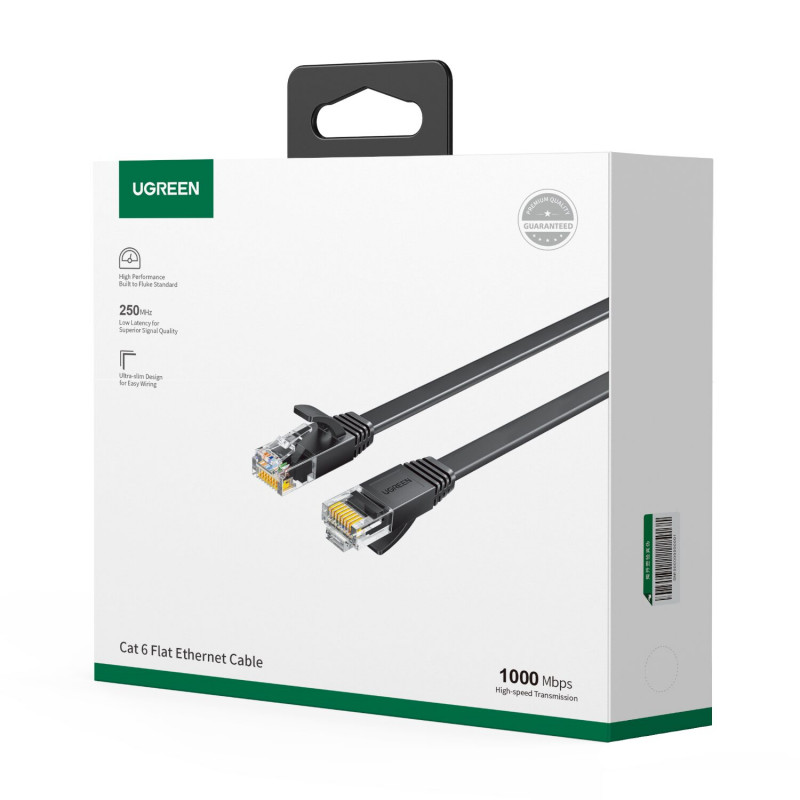 Ugreen lame Cat6 U/UTP ühenduskaabel RJ45, 0,5 m, must