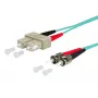 Metz Connect OpDAT valguskaabli ühenduskaabel SC Duplex–2x ST, OM3, 1 m, aqua