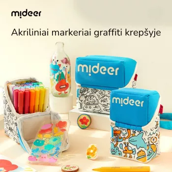 mideer akrüülviltotsamarkerid karbis, 60 värvi