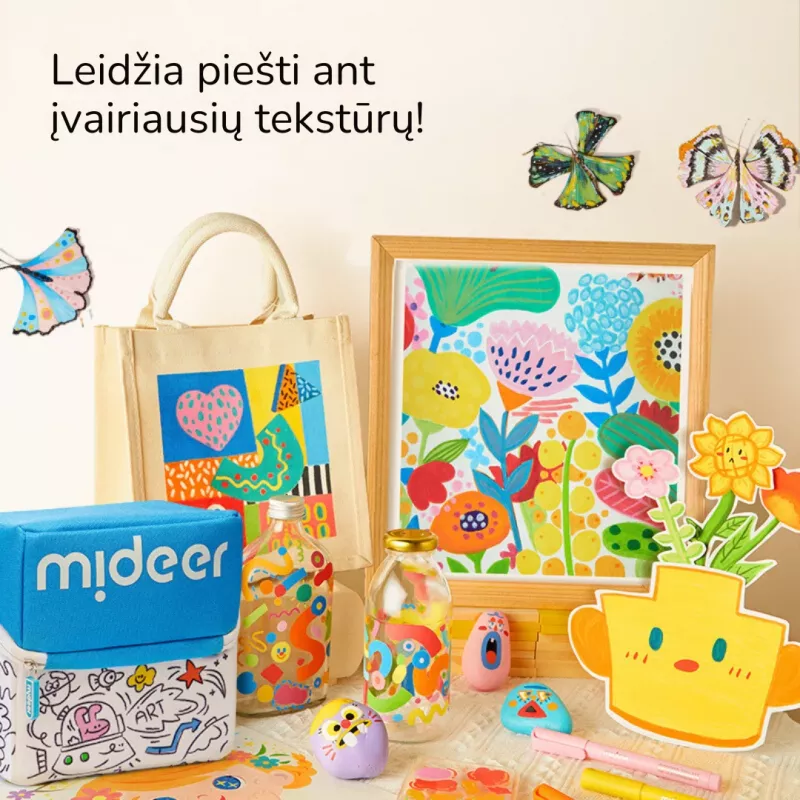 mideer akrüülviltotsamarkerid karbis, 60 värvi