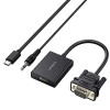 UGREEN CM513 VGA-HDMI konverter, isane emasele, 1080p Full HD, must