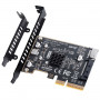 Graugear G-PCI-E-20G USB 3.2 Gen2x2 sisemine laienduskaart, Type-E Key A, PCIe Gen4, 20 Gbit/s - must