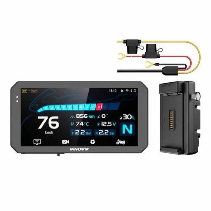 INNOVV N3 universaalne kiirvabastusega mootorratta nutiekraan CarPlay, kaamerate ja TPMS-iga
