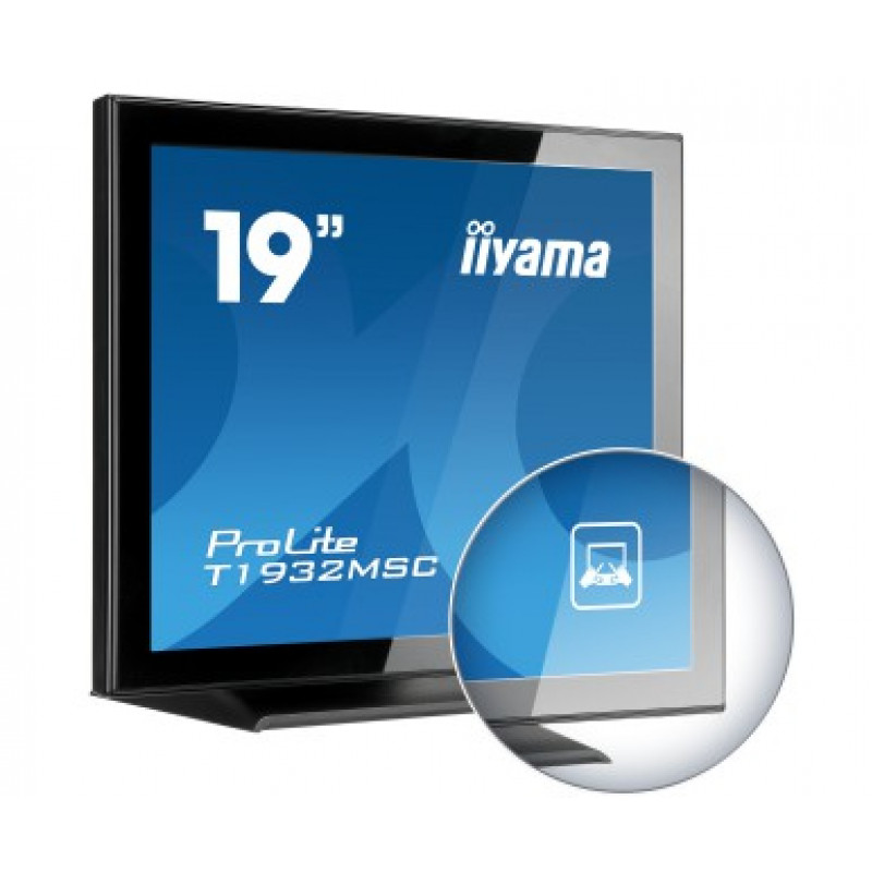 iiyama ProLite T1932MSC-B2X 19 inch (48,3 cm) projektsioonmahtuvuslik 10-punktiline puuteekraan, 5:4, 1280x1024, DVI, VGA, must