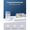 UGREEN Cat6 RJ45 modulaarpistikud (50 tk) – läbipaistvad kullatud kontaktidega