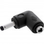InLine® DC-adapter, 4,0 x 1,7 mm, pistik/pesa, nurga all, must