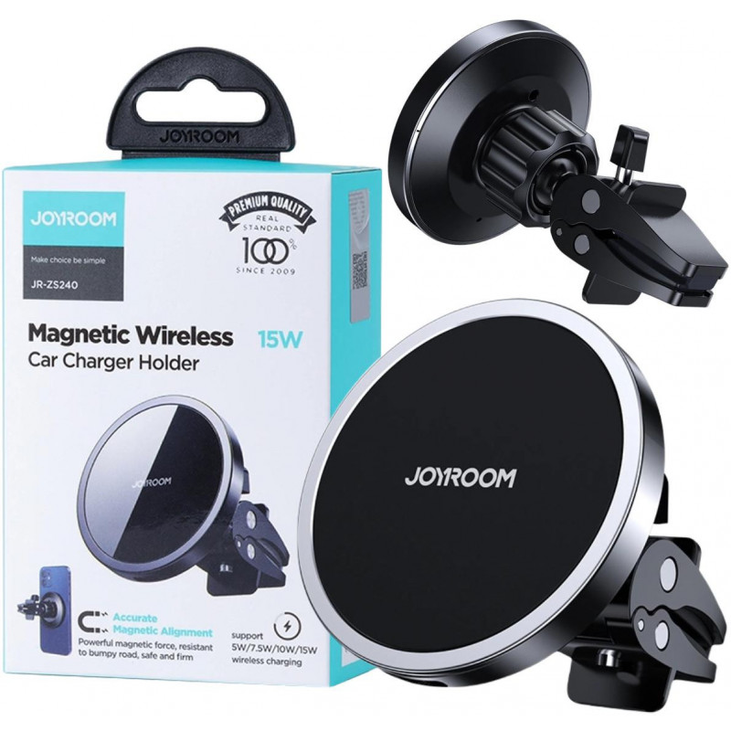 Joyroom JR-ZS240 magnetiline autohoidik 15W Qi traadita laadijaga, MagSafe