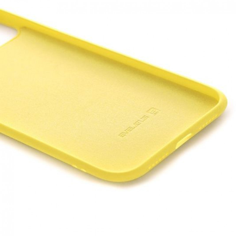 Evelatus Apple iPhone 11 nano silikoonkate pehme puutega TPU kollane